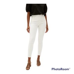EVERLANE High Rise Skinny Jeans White Denim Regular Inseam NWT Sz 33